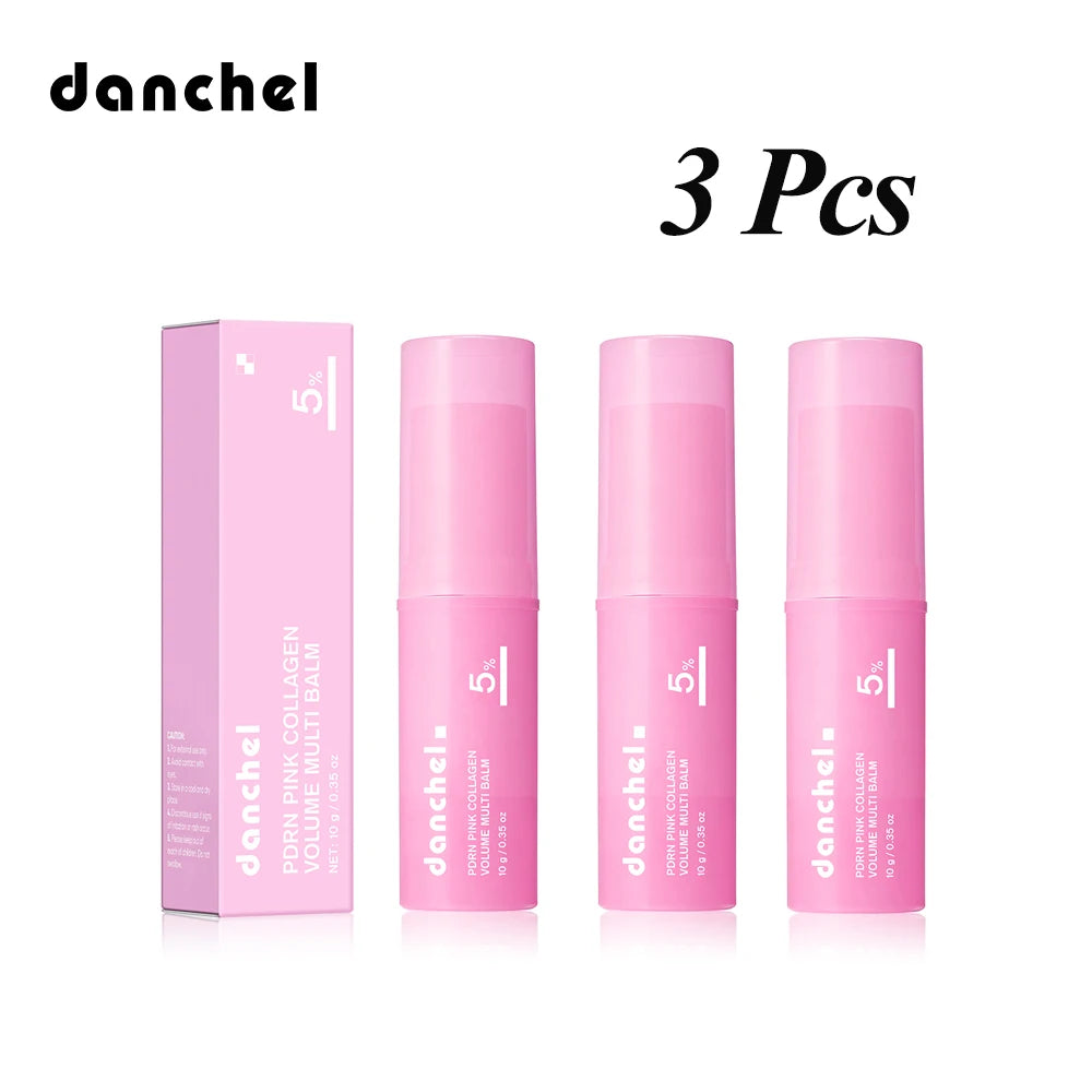 PDRN Pink Collagen Volume Multi Balm Deep Hydration Moisturization Brighten Skin Plump Smooth Radiant Portable Collagen Stick